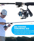 Person using 4X Fishing Cannon Bait Launcher To Help You Catch More Fish With Easy Setup And Big Casts Safe Trigger Release