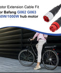 Beefed Up E Bike Motor Extension Cable 70cm 27.5 Inch Waterproof Aluminum Connector 8mm Wire Outdoor Weather Resistant