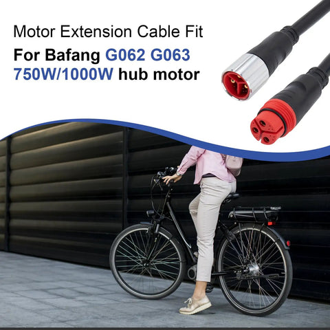 Beefed Up E Bike Motor Extension Cable 70cm 27.5 Inch Waterproof Aluminum Connector 8mm Wire Outdoor Weather Resistant