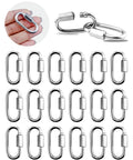 20 Pack Alloy M3.5 D Shape Locking Quick Links One Eighth Inch Chain Repair Links for outdoor gear and keychains