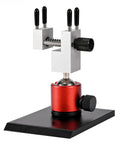 Ultra Precision Mold Steel Hobby Vise With 360 Degree Base Six Clamp Rods And 2.28 Inch Opening Width Handheld DIY Vise For Models Jewelry And Crafts Great For Micro Scale Work And Jewelers Hobby Projects, shown from the side with clamp rods visible