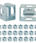 25 Piece Slide On Cage Nuts With Sleek U Shape Build And Zinc Plated M5 Thread For Hassle Free Server Rack Mounting stacked in display.