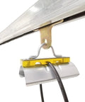 Four Wheel Cable Trolley System With Four Bearing Trolley Assembly for 1-5/8 Inch Wide Strut Channel shown in installed position
