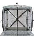Front view of Pop Up Screen Tent For Outdoors, Instant Setup In 60 Seconds, 6 By 6 Foot Gray Bug Free Canopy Shelter for Camping