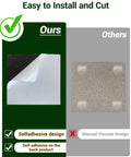 Deep Camel Soundproof Wall Panels 12 Pack Self Adhesive Acoustic Foam Tiles 12X12 Inch Polyester Fiber Noise Reduction Peel Stick Backing To Kill Echo And Improve Sound For Your Home Studio Or Chill Corner With No Fuss Install And Top Shelf Finish showing easy installation with self-adhesive backing.