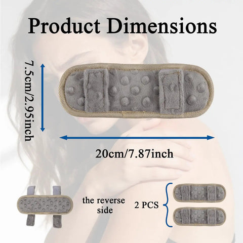 Premium Soft Arm Sling Padding To Ease Neck Pressure And Stop Straps From Cutting In Plush Foam Covers dimensions shown, 7.87x2.95 inches.