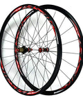 Carbon Fiber Road Bike Wheel Set 700C 30mm Matte Black Aluminum Double Wall Rim Quick Release Front 100mm Rear 130mm For 7 8 9 10 11 Speed Flywheel
