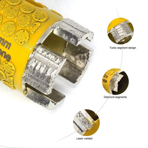 One And Three Eighths Inch Diamond Core Drill Bits For Stone And Granite With Dot Protection Electroplated for Dry or Wet Drilling