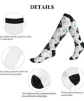 Top Tier Gear Chip Industrial Socks With 15-20mmHg Graduated Compression For Calf Support, showing elastic rubber bands and fabric details.