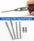Cutting Totally Legit Heavy Duty M4x60mm Adjustable Cabinet Knob Screws With Sleeves Sleek Nickel Steel Corrosion Proof hardware