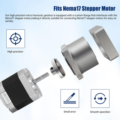 Ultra Compact Harmonic Gearbox Reducer 50 to 1 for Robotic Arms Tiny But Mighty Rotary Reduction Actuator With Flange Output
