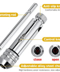 Two Pack Ratchet T Handle Tap Wrenches, Adjustable T Bar Handles With Reversible Ratcheting Action For Metric M3 To M8 And M5 To M12 Thread Taps, Durable Alloy Steel, Chrome Finish, Detachable Handle For Easy Access, showing adjustable chuck and control knob.