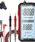 True RMS 6000-Count Digital Voltmeter And USB Rechargeable Auto Ranging Multimeter with probes and safety gloves