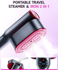 2 In 1 Travel Steamer And Iron For Clothes With 15 Second Heat Up And 1200W Power, close-up of ceramic heat panel design