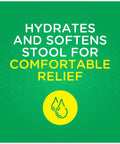 Fast Acting Saline Enema For Adults Laxative Relief In Minutes graphic showing hydration and comfort benefits, green background