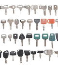 39-Piece Heavy Equipment Key Set And Construction Ignition Master Key Kit Replacement, assorted key shapes and sizes
