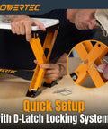 Heavy Duty Folding Router Table Stand With Adjustable Height Workstation Base For Trim Routers Wall Mount Ready, setup with D-Latch locking system.
