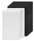 Beef Up Your Air Purifier With This HEPA Filter Replacement HRF-ARVP100 Bundle showing 2 HEPA R and 8 precut carbon pre-filters.