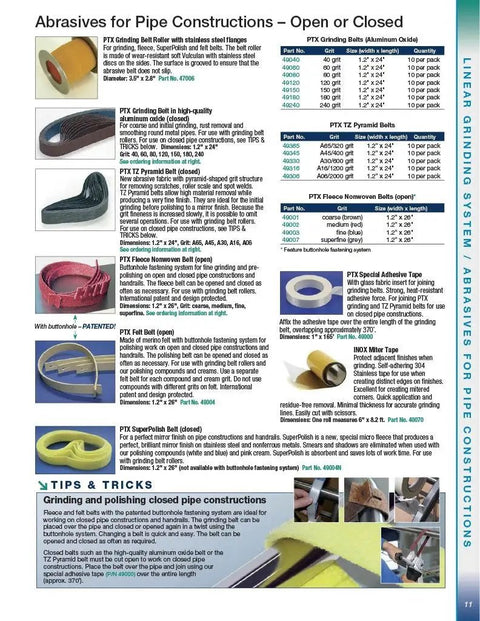 Pro Grade Nonwoven Fleece Belts For Metal Buffer Polisher And Grinder Attachment No Sweat Pre Polishing Strips For Pipes And Handrails Built Tough With Buttonhole Fastening Pack Of 5 Medium Grit displayed on a product overview page.