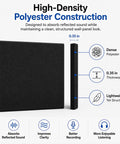 Straight Up Game Changer Peel And Stick Acoustic Wall Panels High Density Sound Absorption 12 Inch Polyester Squares for quiet spaces, showing 0.35 inch thickness.