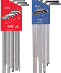 Bright Ball End Hex L Key Allen Wrench Combo Set Extra Long Inch And MM 22 Piece Two Sets Made In USA Pro Grade SAE Metric