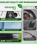 Comparison chart highlighting superiority of 10x7 Foot Golf Practice Net With Mat Backyard Driving And Chipping Training Net
