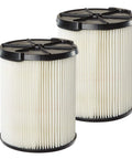 Wet Dry Vacuum Filter Replacement 2 Pack For Most 5 Gallon And Larger Shop Vacs With Qwik Lock System VF7816TP Standard Pleated