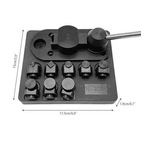Multi Functional Ring Bending Tool For Jewelry Making, Heavy Duty Metal Ring Bender With 7 Post Molds And 6 Nylon Dies