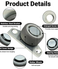 Dijedev 1.25 Inch Small Side Mount Caster Wheels Set of 4 with stainless steel bracket and rubber wheels for durability.