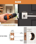 Privacy Door Handle Set For Interior Doors Heavy Duty Square Lever Brushed Nickel Size and Installation Guide