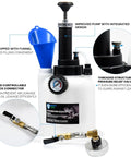 3 Liter Manual Brake Bleeder Pump With 1 Liter Waste Oil Bottle One Man Pro Brake Bleeder Kit for Chrysler Dodge Ford Jeep