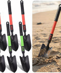 Six Piece Small Garden Shovel Set With 16.93 Inch Long Handles, Heavy Duty Hand Trowels Spades for digging beach sand