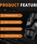 3/4 Inch 36 Spline To 3/4 Inch DD Universal U Joint Steering Shaft Black 83mm Length High Strength 40Cr Alloy Steel
