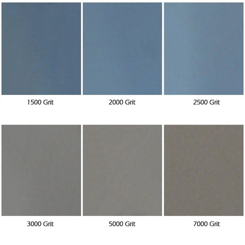 Top Notch Wet Dry Sandpaper Set 9 By 11 Inches With Grits 1500 2000 2500 3000 5000 7000 Two Of Each Waterproof Flexible Silk Made In Germany