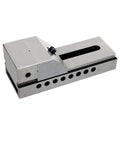 Side view of Screwless Mini Insert Vise For Toolmakers, 3 Inch Steel With 0.0002 Inch Precision Ground Surfaces, V Groove Design.