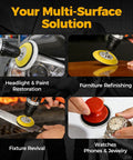 Multi-surface uses for 136 Piece Wet And Dry Sanding Disc And Polishing Kit For Drill Or Manual Use Go To Pro on various items.