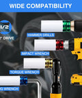 One Half Drive Deep Metric Impact Socket Set Featuring 17 19 21 22 Millimeter Heads for Wheel Lug Nuts and Tire Work displayed with various tools.