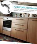 Heavy Duty Manganese Steel Furniture Fasteners 30 Pack Hidden Wardrobe Connectors near modern kitchen cabinet.