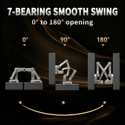 Beefy Heavy Duty Stainless Steel Trap Door Gate Hinges 180 Degree Swing Weld On Mount, 7-bearing smooth swing demonstration