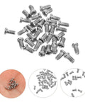 Eyeglasses Repair Screws Kit Portable Replacement Screws for Sunglasses and Eyeglasses; silver screws in various sizes.