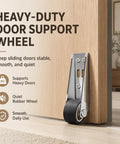 Heavy Duty Vertical Track Roller Wheel Built To Roll Smooth On Any Sliding Door Or Gate Featuring Whisper Quiet Rubber Bearing Casters and Universal Bottom Guide for No Fuss Home Upgrades