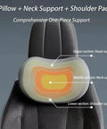 Ultimate UTRFJO Car Lumbar Support Pillow And Neck Rest Kit Made For Mini Cooper SE Convertible showing head, neck, and shoulder support sections.
