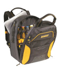 DGC533 USB Charging Tool Backpack with 33 pockets, open view showing tools and tablet, heavy duty design for jobsites