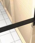 2 Pack Heavy Duty Floating Shelf Brackets For Granite Countertops, Hidden Knee Wall Mount Supports, horizontal installation view