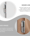 Heavy Duty Zinc Alloy Screw On Metal Door Hinge Set for internal cabinets and electrical boxes on white and wood surfaces