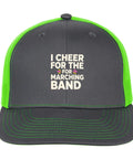Dope Marching Band Trucker Cap For Men With Fluorescent Green Front Artwork Soft Comfortable Fit Casual Yet Sporty Style