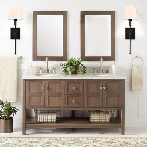 Slim Wall Sconce Set Of 2 With White Fabric Shades In Black Finish, Hardwired Indoor Wall Lamps beside bathroom mirrors