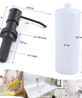 Brushed Nickel Kitchen Sink Soap Dispenser With 47 Inch Extension Tube Kit And 17 Oz Bottle Built In Pump 360 Degree Rotating Nozzle