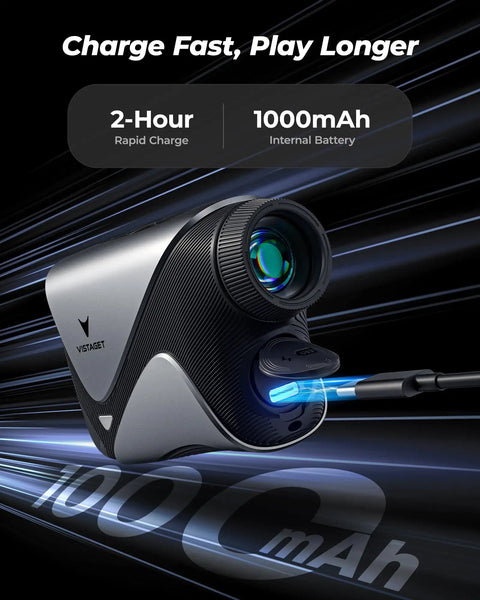 Golvia Pro Golf Range Finder 1200 Yards With OLED Display And 7X Magnification TriMeasure with charging cable