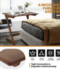 Bamboo TV Tray And Sofa Side Table With Z Shaped Design 30 By 16 Inch Tabletop Space Saving Snack And Laptop Desk in bedroom.